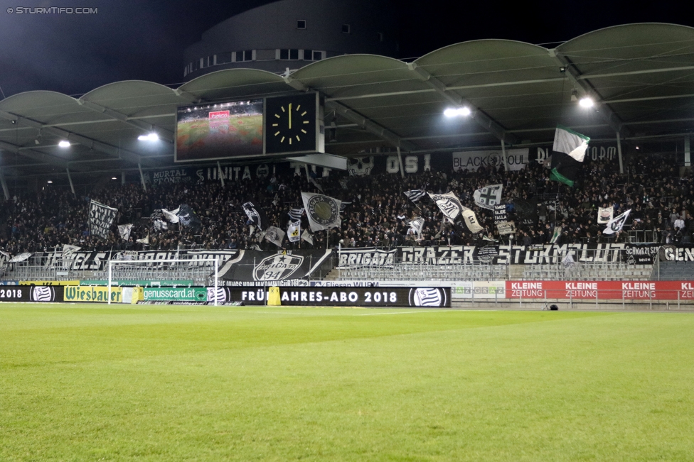 Sturm Graz - Admira Wacker
Oesterreichische Fussball Bundesliga, 17. Runde, SK Sturm Graz - FC Admira Wacker Moedling, Stadion Liebenau Graz, 28.11.2017. 

Foto zeigt Fans von Sturm
