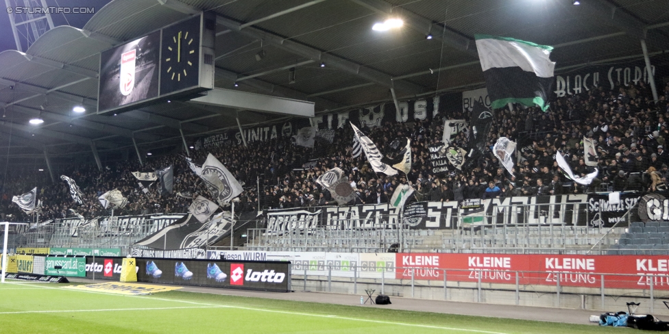 Sturm Graz - Admira Wacker
Oesterreichische Fussball Bundesliga, 17. Runde, SK Sturm Graz - FC Admira Wacker Moedling, Stadion Liebenau Graz, 28.11.2017. 

Foto zeigt Fans von Sturm
