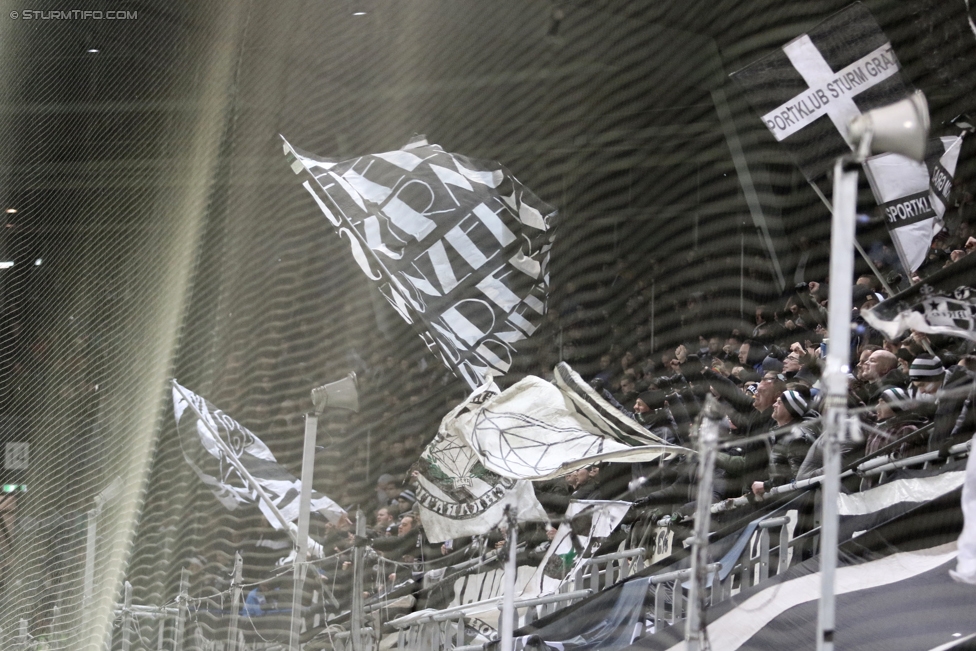 Sturm Graz - Admira Wacker
Oesterreichische Fussball Bundesliga, 17. Runde, SK Sturm Graz - FC Admira Wacker Moedling, Stadion Liebenau Graz, 28.11.2017. 

Foto zeigt Fans von Sturm
