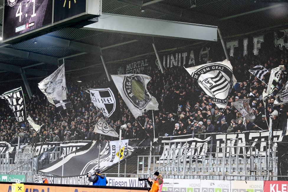 Sturm Graz - Admira Wacker
Oesterreichische Fussball Bundesliga, 17. Runde, SK Sturm Graz - FC Admira Wacker Moedling, Stadion Liebenau Graz, 28.11.2017. 

Foto zeigt Fans von Sturm
