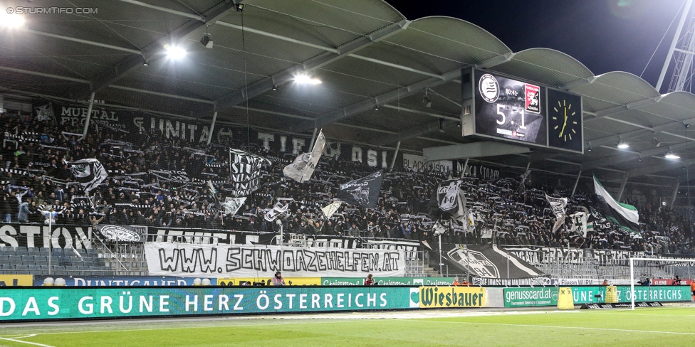 Sturm Graz - Admira Wacker
Oesterreichische Fussball Bundesliga, 17. Runde, SK Sturm Graz - FC Admira Wacker Moedling, Stadion Liebenau Graz, 28.11.2017. 

Foto zeigt Fans von Sturm
