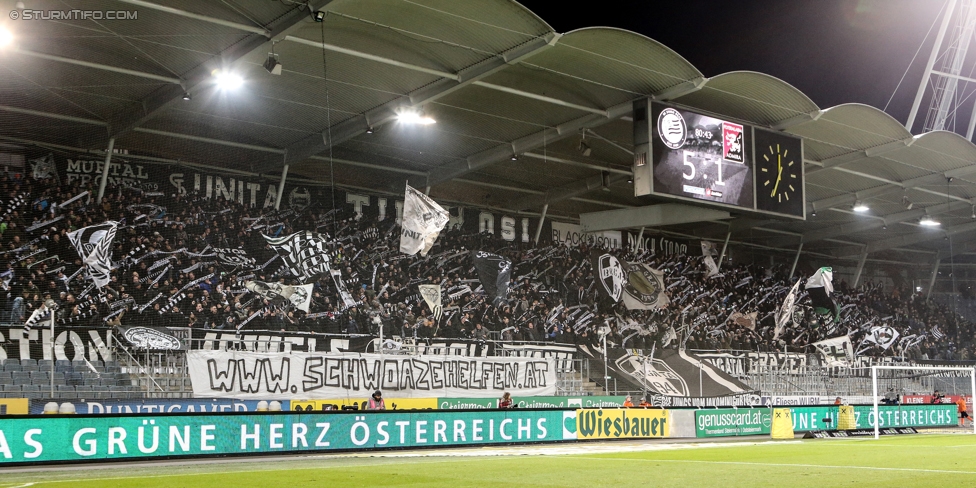 Sturm Graz - Admira Wacker
Oesterreichische Fussball Bundesliga, 17. Runde, SK Sturm Graz - FC Admira Wacker Moedling, Stadion Liebenau Graz, 28.11.2017. 

Foto zeigt Fans von Sturm
