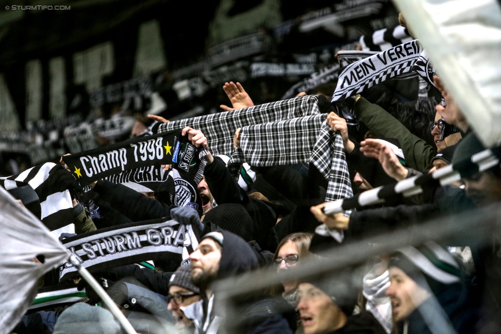 Sturm Graz - Admira Wacker
Oesterreichische Fussball Bundesliga, 17. Runde, SK Sturm Graz - FC Admira Wacker Moedling, Stadion Liebenau Graz, 28.11.2017. 

Foto zeigt Fans von Sturm
