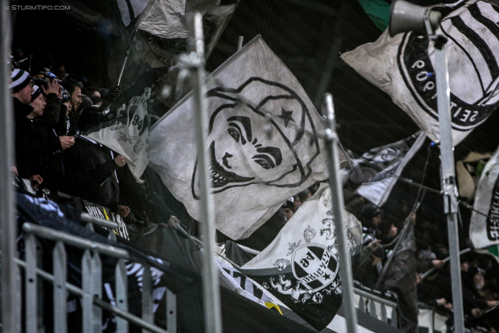 Sturm Graz - Admira Wacker
Oesterreichische Fussball Bundesliga, 17. Runde, SK Sturm Graz - FC Admira Wacker Moedling, Stadion Liebenau Graz, 28.11.2017. 

Foto zeigt Fans von Sturm
