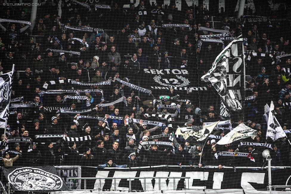 Sturm Graz - Admira Wacker
Oesterreichische Fussball Bundesliga, 17. Runde, SK Sturm Graz - FC Admira Wacker Moedling, Stadion Liebenau Graz, 28.11.2017. 

Foto zeigt Fans von Sturm
