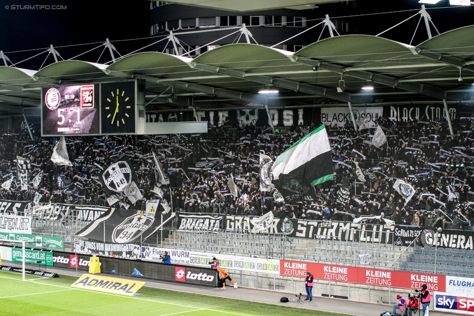 Sturm Graz - Admira Wacker
Oesterreichische Fussball Bundesliga, 17. Runde, SK Sturm Graz - FC Admira Wacker Moedling, Stadion Liebenau Graz, 28.11.2017. 

Foto zeigt Fans von Sturm
