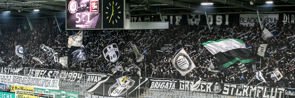 Sturm Graz - Admira Wacker
Oesterreichische Fussball Bundesliga, 17. Runde, SK Sturm Graz - FC Admira Wacker Moedling, Stadion Liebenau Graz, 28.11.2017. 

Foto zeigt Fans von Sturm
