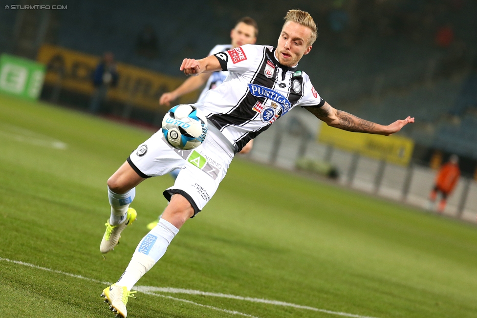 Sturm Graz - Admira Wacker
Oesterreichische Fussball Bundesliga, 17. Runde, SK Sturm Graz - FC Admira Wacker Moedling, Stadion Liebenau Graz, 28.11.2017. 

Foto zeigt James Jeggo (Sturm)
