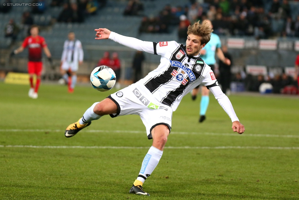 Sturm Graz - Admira Wacker
Oesterreichische Fussball Bundesliga, 17. Runde, SK Sturm Graz - FC Admira Wacker Moedling, Stadion Liebenau Graz, 28.11.2017. 

Foto zeigt Philipp Zulechner (Sturm)
