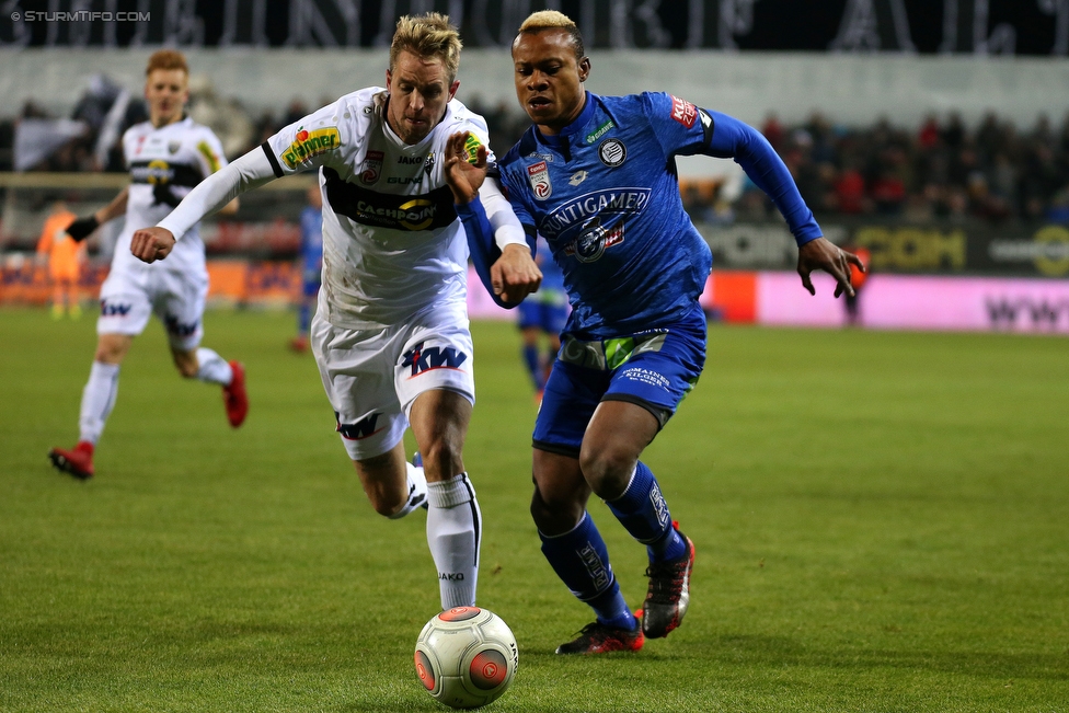 Altach - Sturm Graz
Oesterreichische Fussball Bundesliga, 18. Runde, SCR Altach - SK Sturm Graz, Stadion Schnabelholz Altach, 02.12.2017. 

Foto zeigt Emeka Friday Eze (Sturm)
