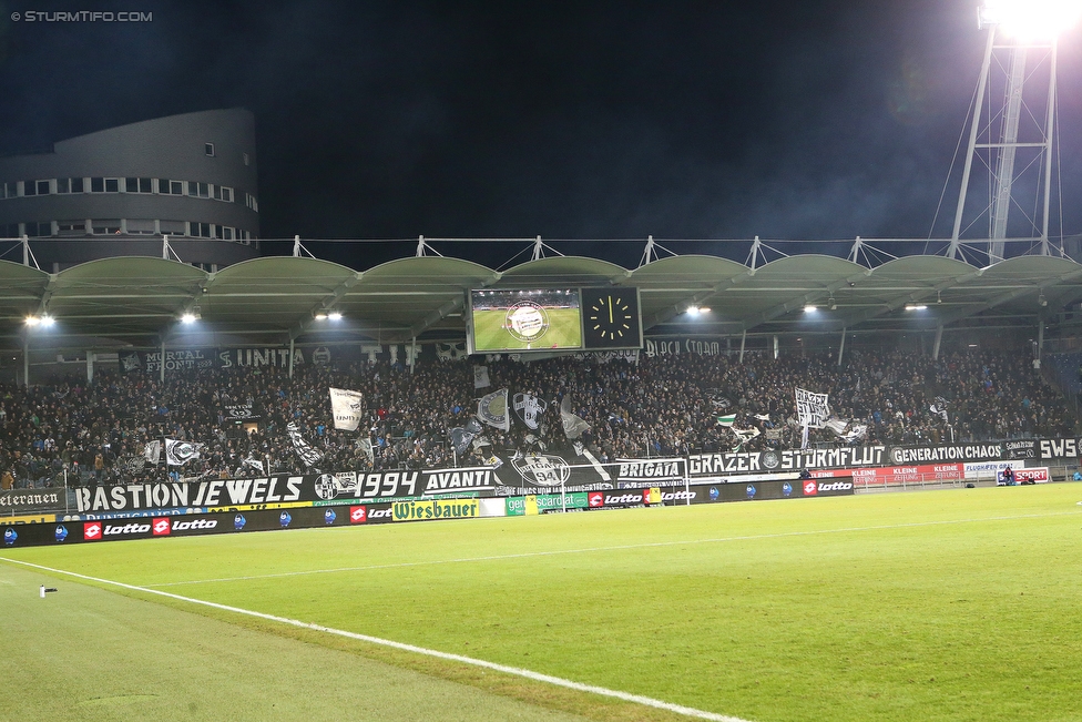 Sturm Graz - St. Poelten
Oesterreichische Fussball Bundesliga, 19. Runde, SK Sturm Graz - SKN St. Poelten, Stadion Liebenau Graz, 09.12.2017. 

Foto zeigt Fans von Sturm
