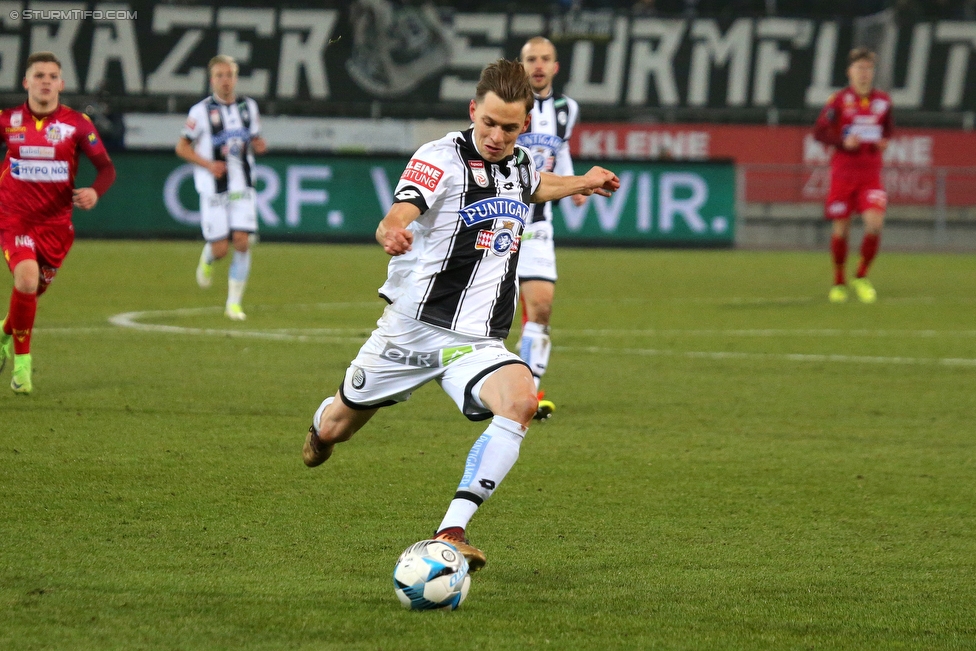 Sturm Graz - St. Poelten
Oesterreichische Fussball Bundesliga, 19. Runde, SK Sturm Graz - SKN St. Poelten, Stadion Liebenau Graz, 09.12.2017. 

Foto zeigt Stefan Hierlaender (Sturm)
