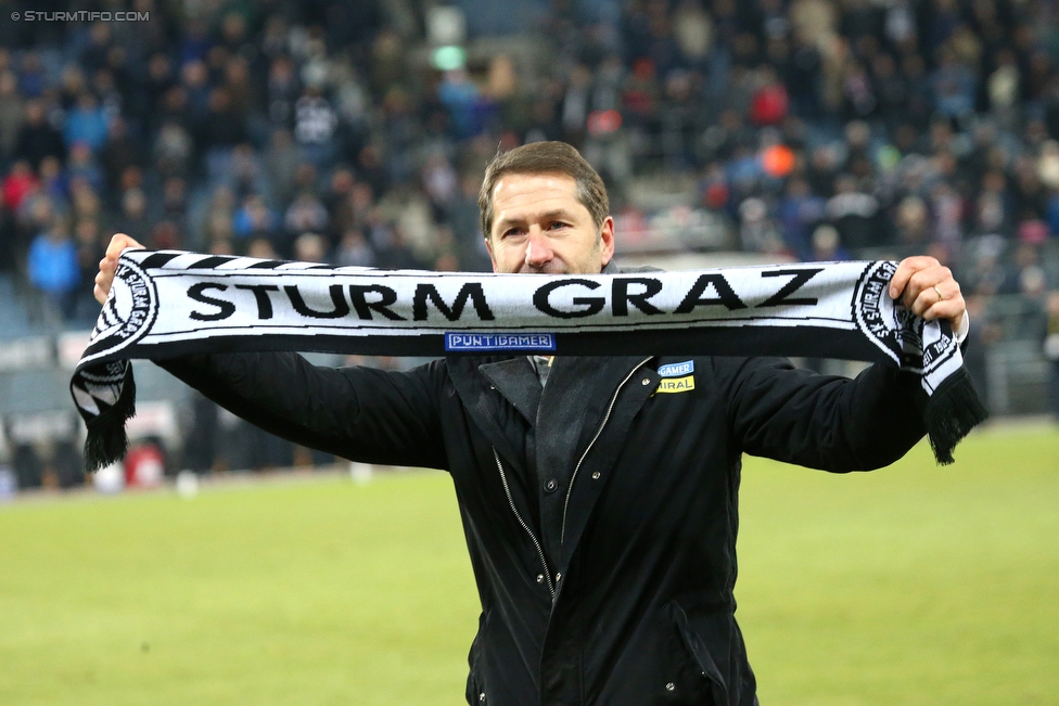 Sturm Graz - St. Poelten
Oesterreichische Fussball Bundesliga, 19. Runde, SK Sturm Graz - SKN St. Poelten, Stadion Liebenau Graz, 09.12.2017. 

Foto zeigt Franco Foda (Cheftrainer Sturm)
