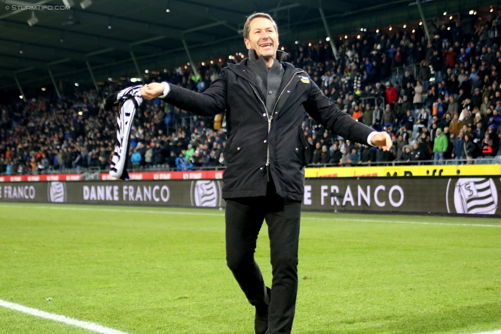 Sturm Graz - St. Poelten
Oesterreichische Fussball Bundesliga, 19. Runde, SK Sturm Graz - SKN St. Poelten, Stadion Liebenau Graz, 09.12.2017. 

Foto zeigt Franco Foda (Cheftrainer Sturm)
