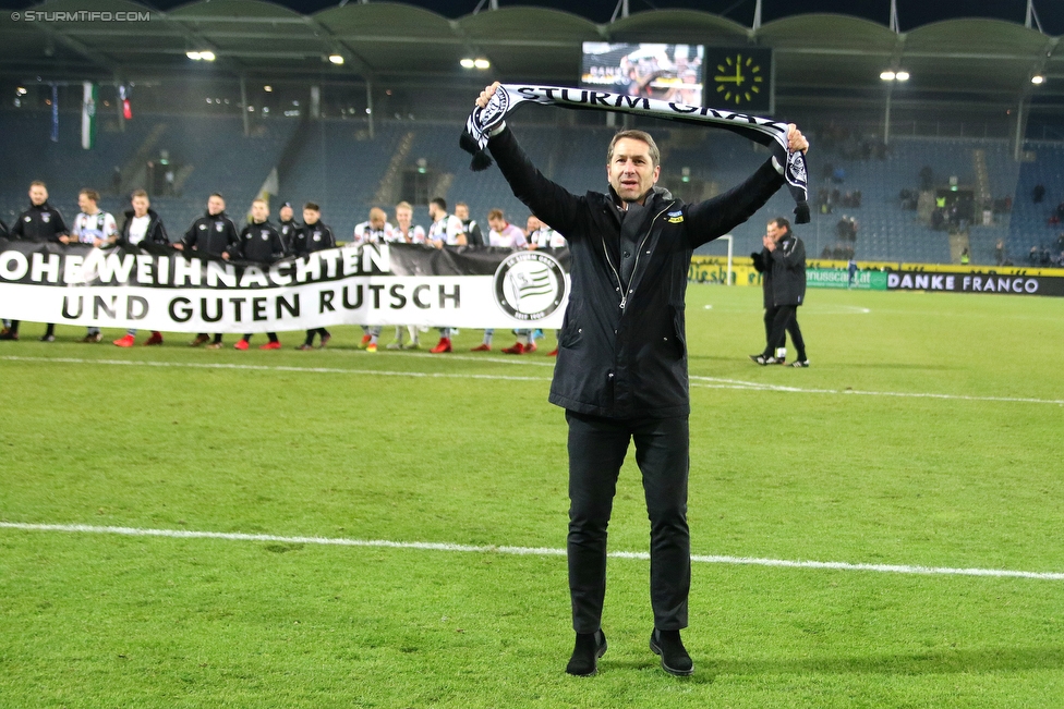 Sturm Graz - St. Poelten
Oesterreichische Fussball Bundesliga, 19. Runde, SK Sturm Graz - SKN St. Poelten, Stadion Liebenau Graz, 09.12.2017. 

Foto zeigt Franco Foda (Cheftrainer Sturm)
