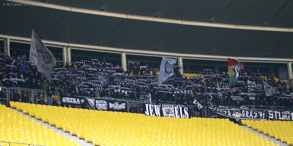 Austria Wien - Sturm Graz
Oesterreichische Fussball Bundesliga, 20. Runde, FK Austria Wien - SK Sturm Graz, Ernst Happel Stadion Wien, 17.12.2017. 

Foto zeigt Fans von Sturm
