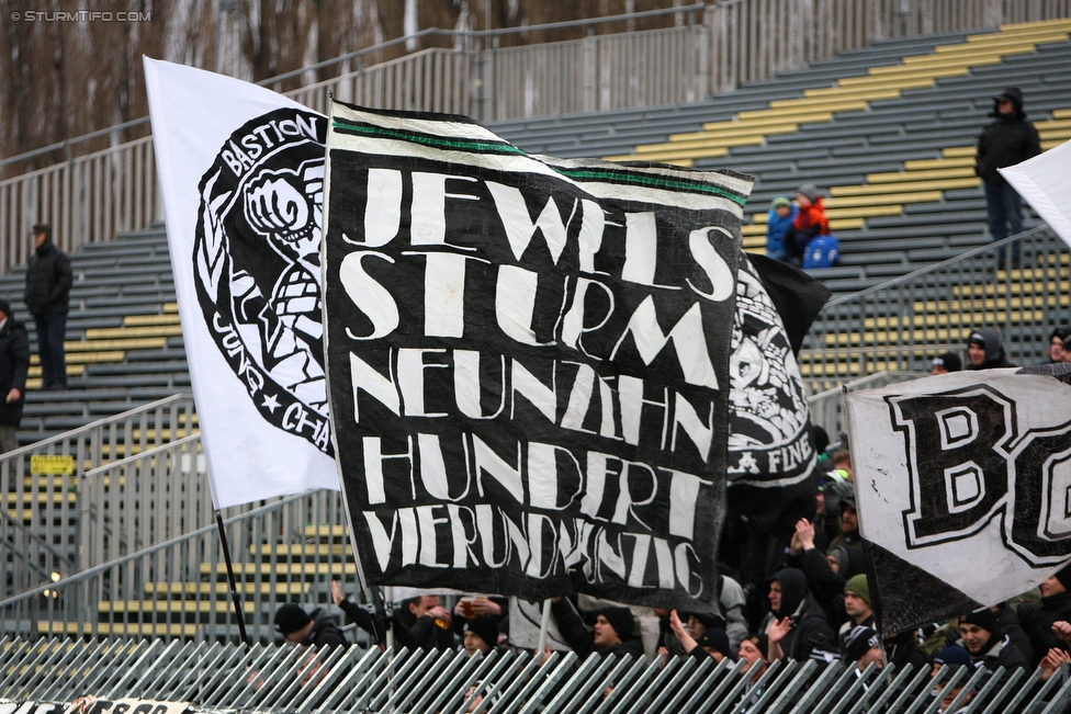 Mattersburg - Sturm Graz
Oesterreichische Fussball Bundesliga, 21. Runde, SV Mattersburg - SK Sturm Graz, Pappelstadion Mattersburg, 03.02.2018. 

Foto zeigt Fans von Sturm
