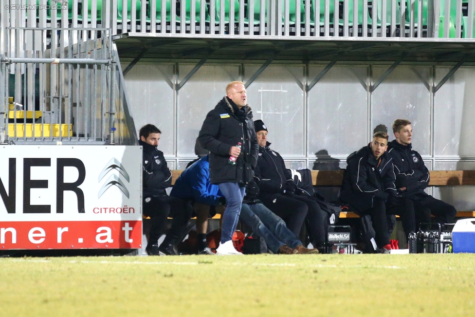 Mattersburg - Sturm Graz
Oesterreichische Fussball Bundesliga, 21. Runde, SV Mattersburg - SK Sturm Graz, Pappelstadion Mattersburg, 03.02.2018. 

Foto zeigt Heiko Vogel (Cheftrainer Sturm)
