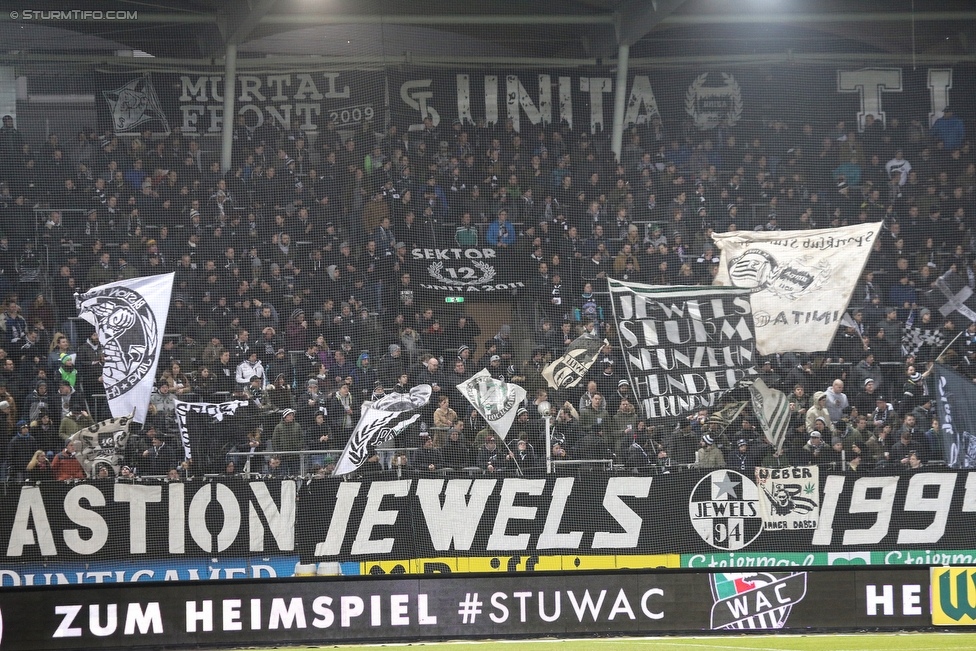 Sturm Graz - Wolfsberg
Oesterreichische Fussball Bundesliga, 22. Runde, SK Sturm Graz - Wolfsberger AC, Stadion Liebenau Graz, 10.02.2018. 

Foto zeigt Fans von Sturm
