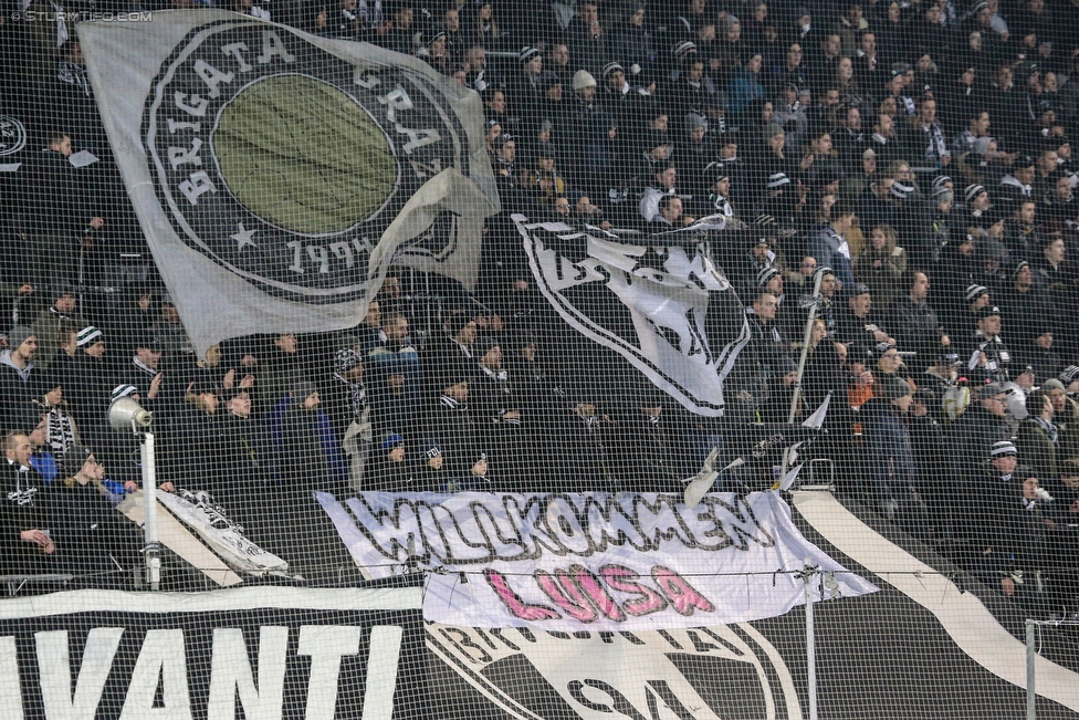 Sturm Graz - Wolfsberg
Oesterreichische Fussball Bundesliga, 22. Runde, SK Sturm Graz - Wolfsberger AC, Stadion Liebenau Graz, 10.02.2018. 

Foto zeigt Fans von Sturm
