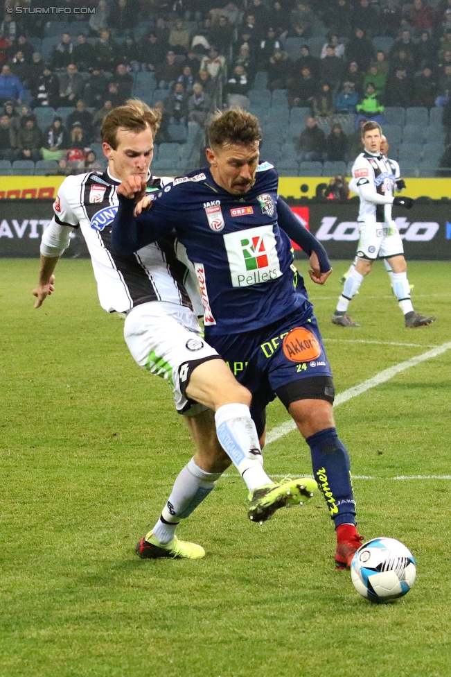 Sturm Graz - Wolfsberg
Oesterreichische Fussball Bundesliga, 22. Runde, SK Sturm Graz - Wolfsberger AC, Stadion Liebenau Graz, 10.02.2018. 

Foto zeigt Fabian Schubert (Sturm)
