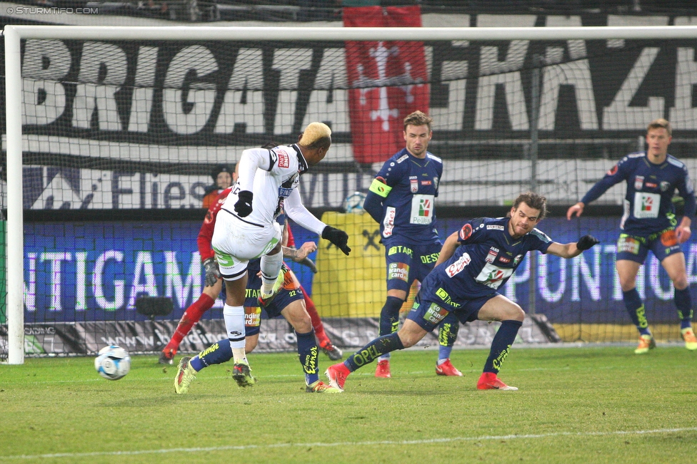 Sturm Graz - Wolfsberg
Oesterreichische Fussball Bundesliga, 22. Runde, SK Sturm Graz - Wolfsberger AC, Stadion Liebenau Graz, 10.02.2018. 

Foto zeigt Emeka Friday Eze (Sturm)
