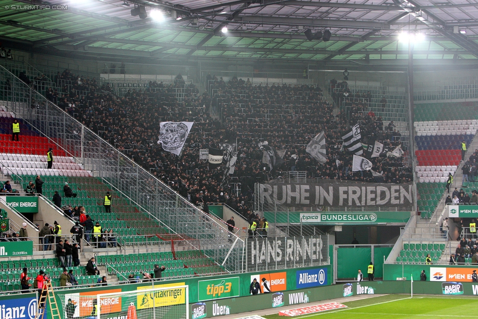 Rapid Wien - Sturm Graz
Oesterreichische Fussball Bundesliga, 23. Runde, SK Rapid Wien - SK Sturm Graz, Weststadion Wien, 17.02.2018. 

Foto zeigt Fans von Sturm 
