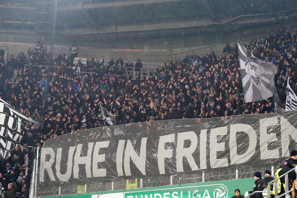 Rapid Wien - Sturm Graz
Oesterreichische Fussball Bundesliga, 23. Runde, SK Rapid Wien - SK Sturm Graz, Weststadion Wien, 17.02.2018. 

Foto zeigt Fans von Sturm 
