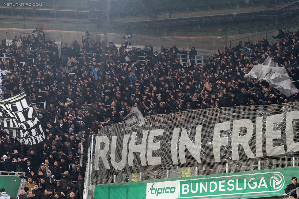 Rapid Wien - Sturm Graz
Oesterreichische Fussball Bundesliga, 23. Runde, SK Rapid Wien - SK Sturm Graz, Weststadion Wien, 17.02.2018. 

Foto zeigt Fans von Sturm 
