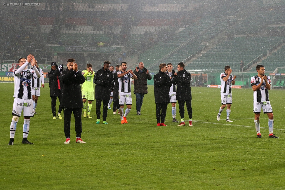 Rapid Wien - Sturm Graz
Oesterreichische Fussball Bundesliga, 23. Runde, SK Rapid Wien - SK Sturm Graz, Weststadion Wien, 17.02.2018. 

Foto zeigt die Mannschaft von Sturm
