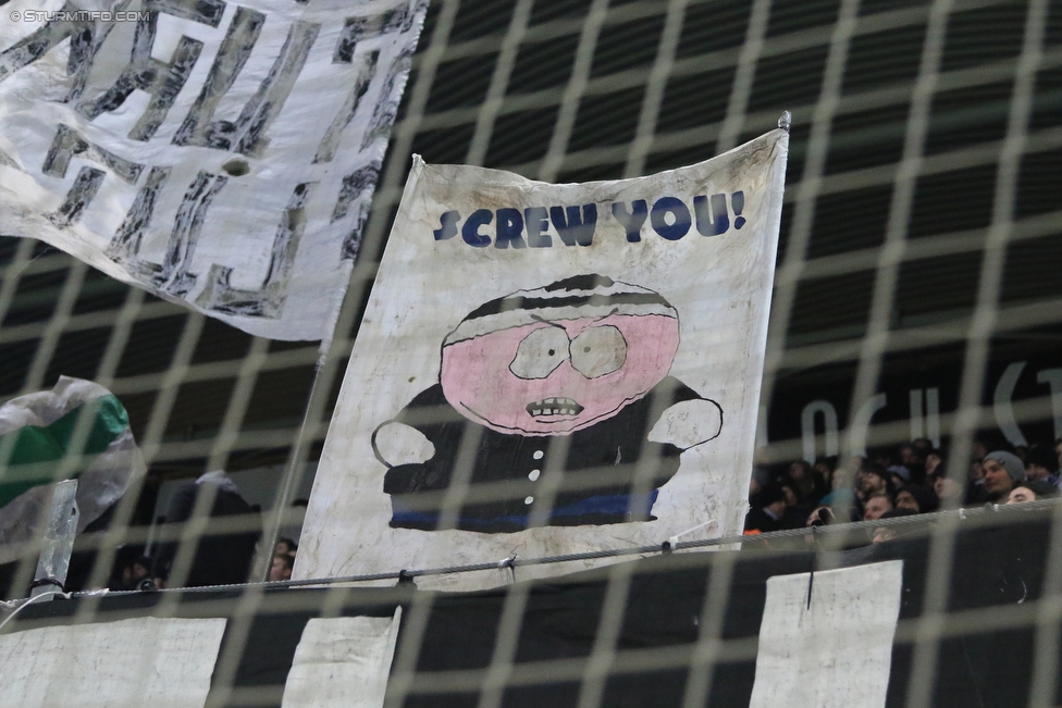 Sturm Graz - Salzburg
Oesterreichische Fussball Bundesliga, 24. Runde, SK Sturm Graz - FC RB Salzburg, Stadion Liebenau Graz, 25.02.2018. 

Foto zeigt Fans von Sturm
