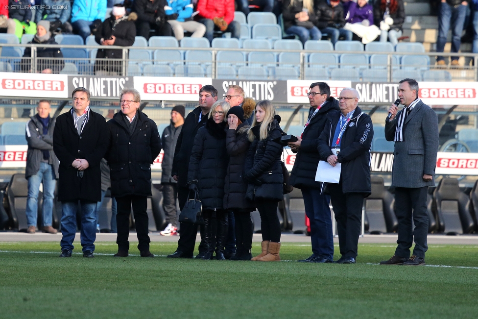 Sturm Graz - Salzburg
Oesterreichische Fussball Bundesliga, 24. Runde, SK Sturm Graz - FC RB Salzburg, Stadion Liebenau Graz, 25.02.2018. 

Foto zeigt den Vorstand von Sturm und die Familie von Hans Rinner (Praesident Bundesliga)
