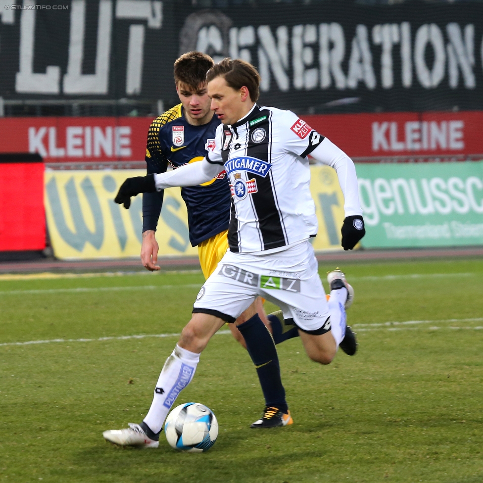 Sturm Graz - Salzburg
Oesterreichische Fussball Bundesliga, 24. Runde, SK Sturm Graz - FC RB Salzburg, Stadion Liebenau Graz, 25.02.2018. 

Foto zeigt Stefan Hierlaender (Sturm)
