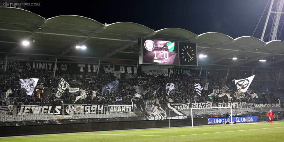 Sturm Graz - Wimpassing
OEFB Cup, Viertelfinale, SK Sturm Graz - SV Wimpassing, Stadion Liebenau Graz, 28.02.2018. 

Foto zeigt Fans von Sturm
