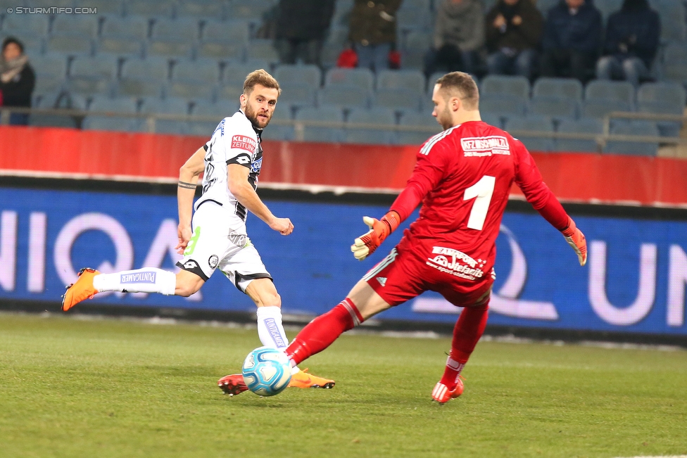 Sturm Graz - Wimpassing
OEFB Cup, Viertelfinale, SK Sturm Graz - SV Wimpassing, Stadion Liebenau Graz, 28.02.2018. 

Foto zeigt Philipp Huspek (Sturm)
Schlüsselwörter: tor