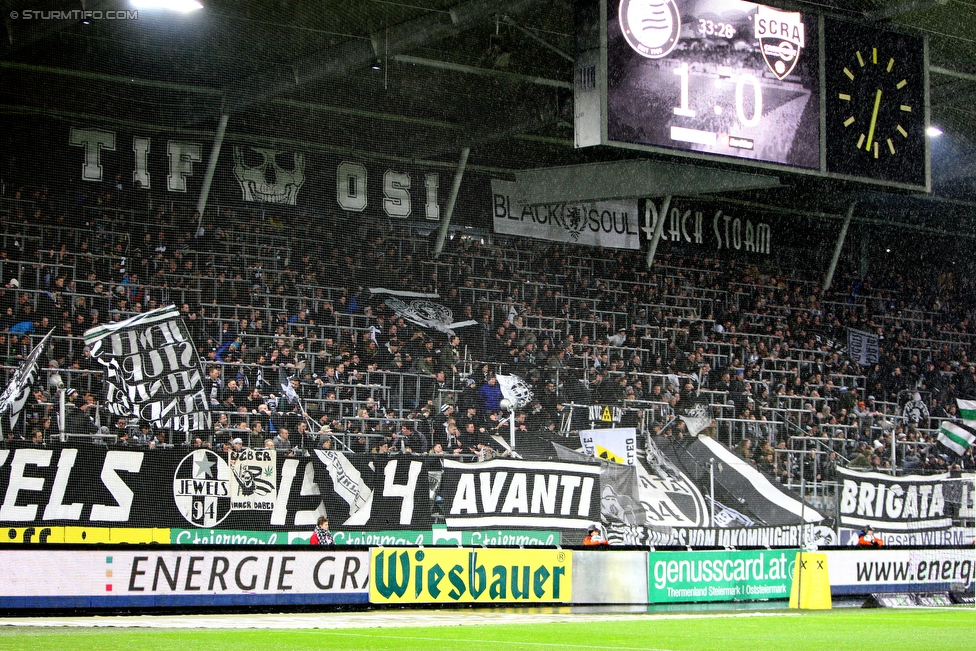 Sturm Graz - Altach
Oesterreichische Fussball Bundesliga, 27. Runde, SK Sturm Graz - SCR Altach, Stadion Liebenau Graz, 17.03.2018. 

Foto zeigt Fans von Sturm
