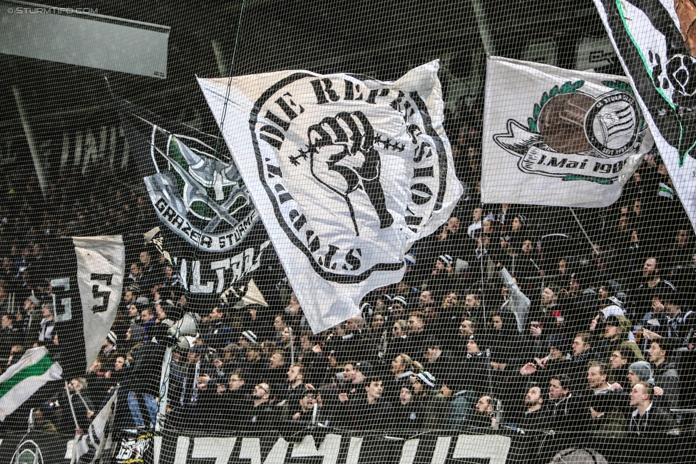 Sturm Graz - Altach
Oesterreichische Fussball Bundesliga, 27. Runde, SK Sturm Graz - SCR Altach, Stadion Liebenau Graz, 17.03.2018. 

Foto zeigt Fans von Sturm
