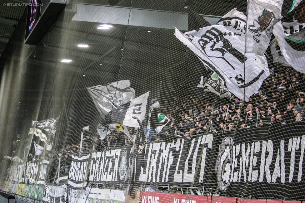 Sturm Graz - Altach
Oesterreichische Fussball Bundesliga, 27. Runde, SK Sturm Graz - SCR Altach, Stadion Liebenau Graz, 17.03.2018. 

Foto zeigt Fans von Sturm
