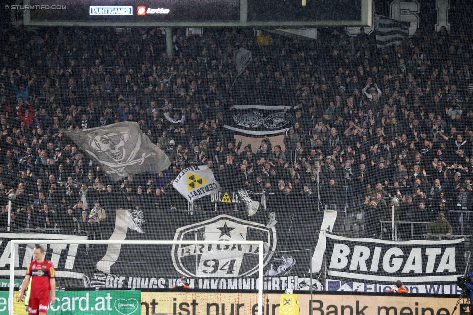 Sturm Graz - Altach
Oesterreichische Fussball Bundesliga, 27. Runde, SK Sturm Graz - SCR Altach, Stadion Liebenau Graz, 17.03.2018. 

Foto zeigt Fans von Sturm
