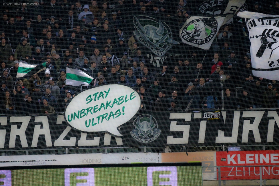 Sturm Graz - Altach
Oesterreichische Fussball Bundesliga, 27. Runde, SK Sturm Graz - SCR Altach, Stadion Liebenau Graz, 17.03.2018. 

Foto zeigt Fans von Sturm
