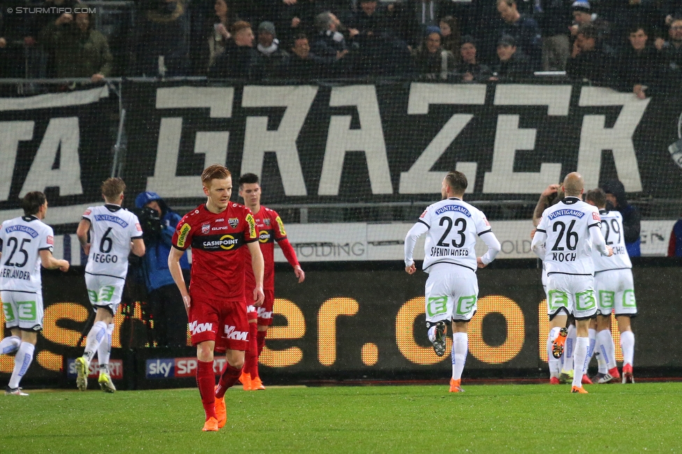 Sturm Graz - Altach
Oesterreichische Fussball Bundesliga, 27. Runde, SK Sturm Graz - SCR Altach, Stadion Liebenau Graz, 17.03.2018. 

Foto zeigt Stefan Hierlaender (Sturm), James Jeggo (Sturm), Lukas Spendlhofer (Sturm), Fabian Koch (Sturm), Deni Alar (Sturm) und Thorsten Roecher (Sturm)
Schlüsselwörter: torjubel