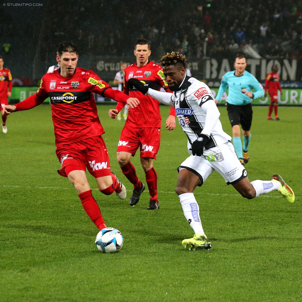 Sturm Graz - Altach
Oesterreichische Fussball Bundesliga, 27. Runde, SK Sturm Graz - SCR Altach, Stadion Liebenau Graz, 17.03.2018. 

Foto zeigt Bright Edomwonyi (Sturm)
