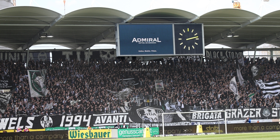 Sturm Graz - Austria Wien
Oesterreichische Fussball Bundesliga, 29. Runde, SK Sturm Graz - FK Austria Wien, Stadion Liebenau Graz, 07.04.2018. 

Foto zeigt Fans von Sturm
