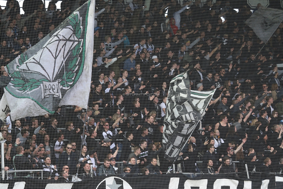 Sturm Graz - Austria Wien
Oesterreichische Fussball Bundesliga, 29. Runde, SK Sturm Graz - FK Austria Wien, Stadion Liebenau Graz, 07.04.2018. 

Foto zeigt Fans von Sturm
