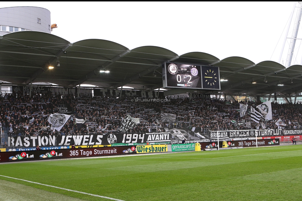 Sturm Graz - Austria Wien
Oesterreichische Fussball Bundesliga, 29. Runde, SK Sturm Graz - FK Austria Wien, Stadion Liebenau Graz, 07.04.2018. 

Foto zeigt Fans von Sturm
