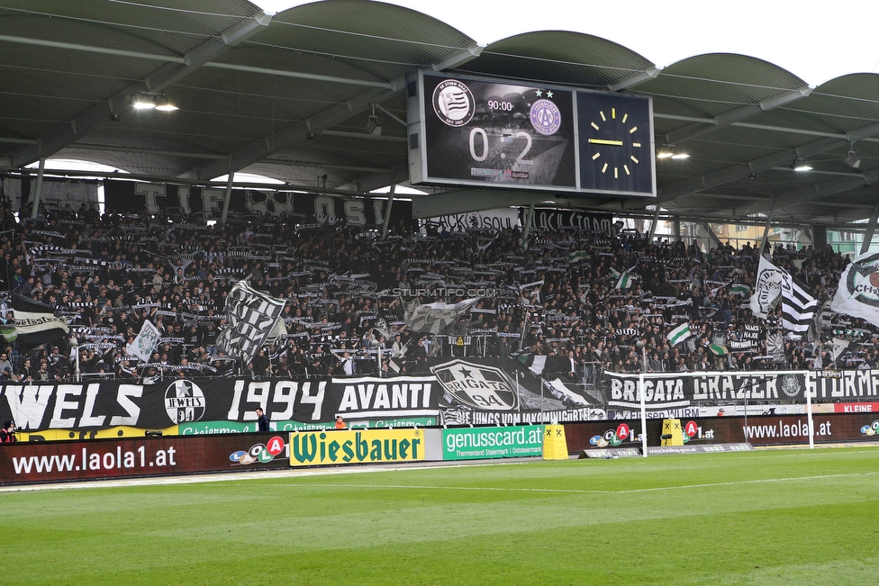 Sturm Graz - Austria Wien
Oesterreichische Fussball Bundesliga, 29. Runde, SK Sturm Graz - FK Austria Wien, Stadion Liebenau Graz, 07.04.2018. 

Foto zeigt Fans von Sturm
