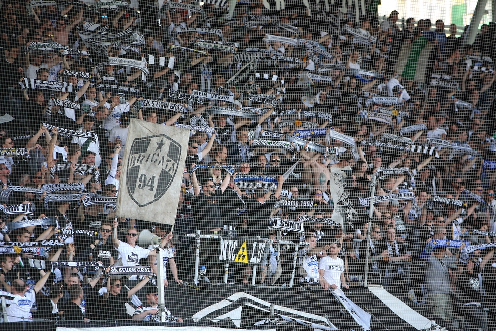 Sturm Graz - Mattersburg
Oesterreichische Fussball Bundesliga, 30. Runde, SK Sturm Graz - SV Mattersburg, Stadion Liebenau Graz, 14.04.2018. 

Foto zeigt Fans von Sturm
