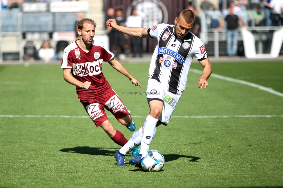 Sturm Graz - Mattersburg
Oesterreichische Fussball Bundesliga, 30. Runde, SK Sturm Graz - SV Mattersburg, Stadion Liebenau Graz, 14.04.2018. 

Foto zeigt Sandi Lovric (Sturm)
