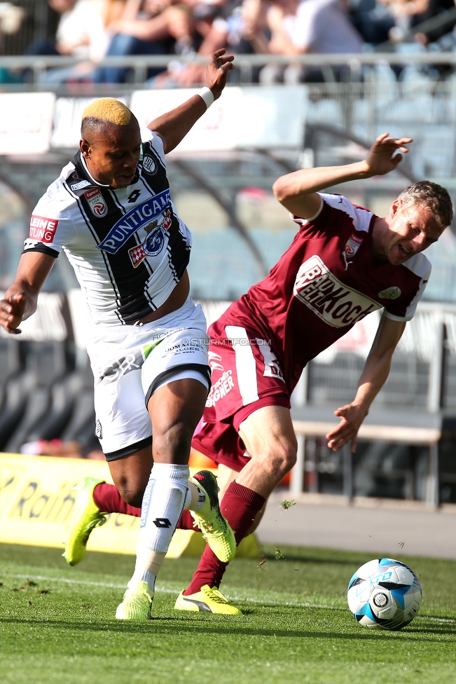 Sturm Graz - Mattersburg
Oesterreichische Fussball Bundesliga, 30. Runde, SK Sturm Graz - SV Mattersburg, Stadion Liebenau Graz, 14.04.2018. 

Foto zeigt Emeka Friday Eze (Sturm)
