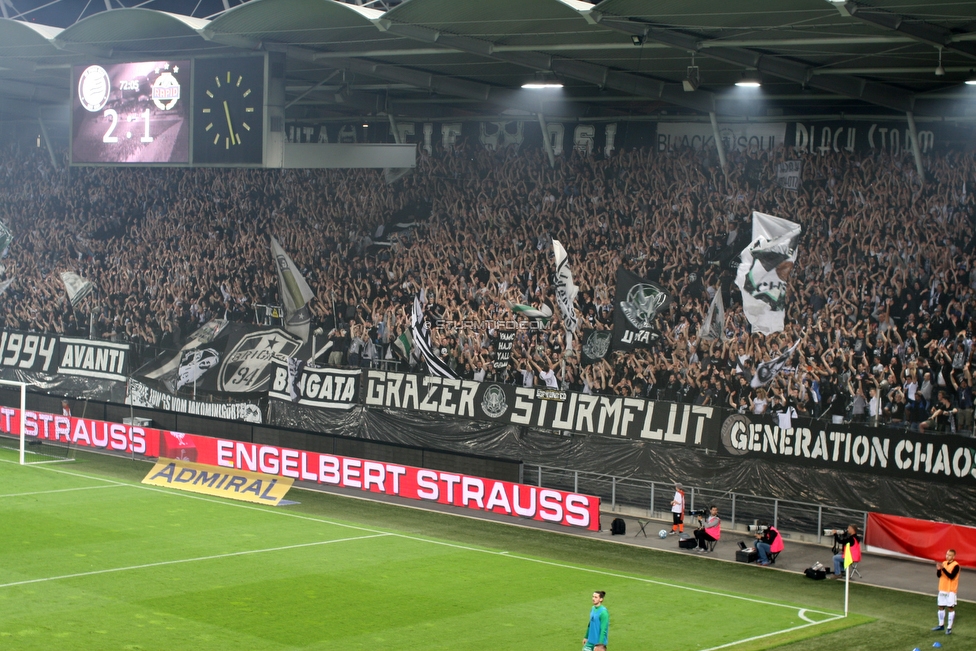 Sturm Graz - Rapid Wien
OEFB Cup, Halbfinale, SK Sturm Graz - SK Rapid Wien, Stadion Liebenau Graz, 18.04.2018. 

Foto zeigt Fans von Sturm
